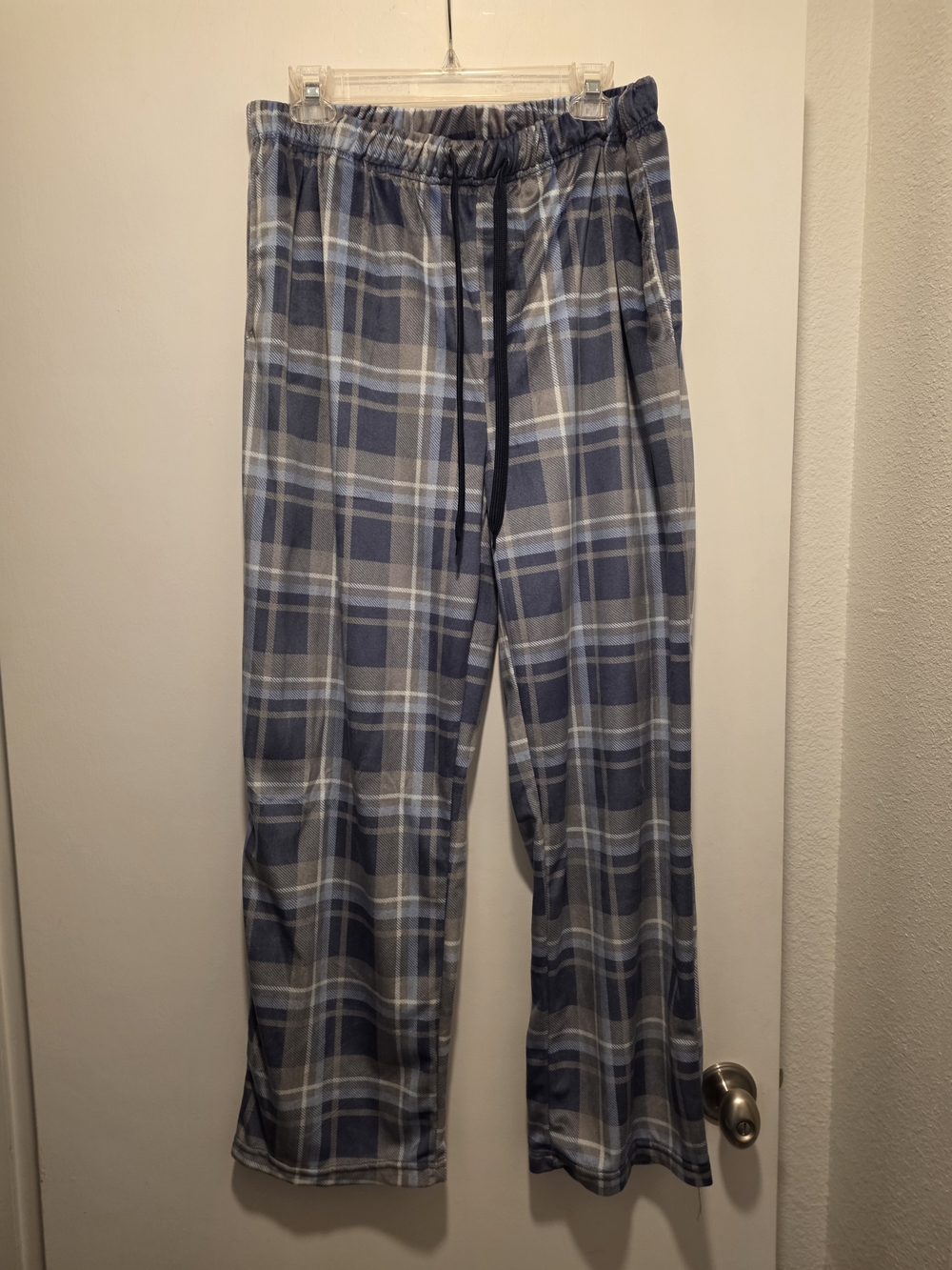 Dockers Blue and Gray Plaid Lounge Joggers Sz xl